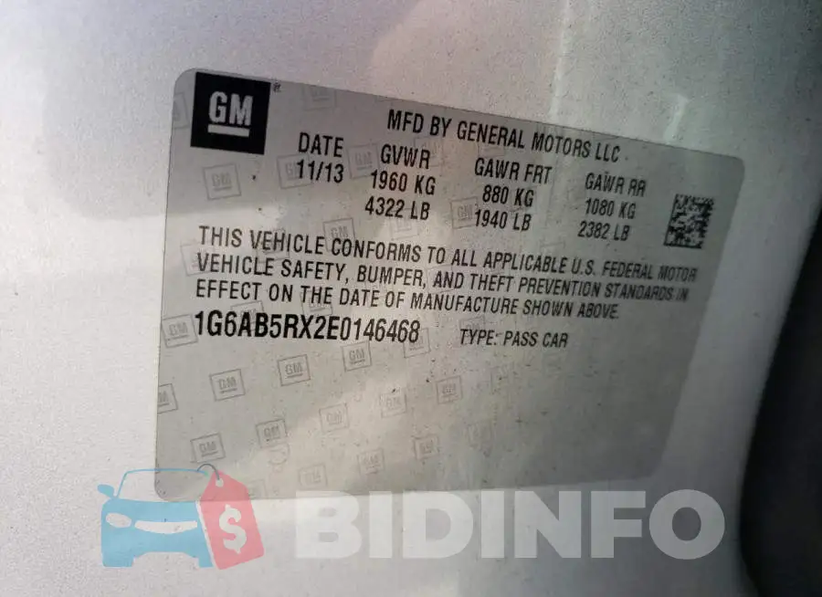 1G6AB5RX2E0146468 Photo# 12