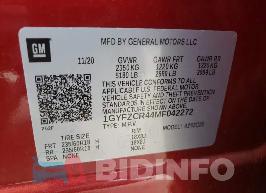1GYFZCR44MF042272 Photo# 14