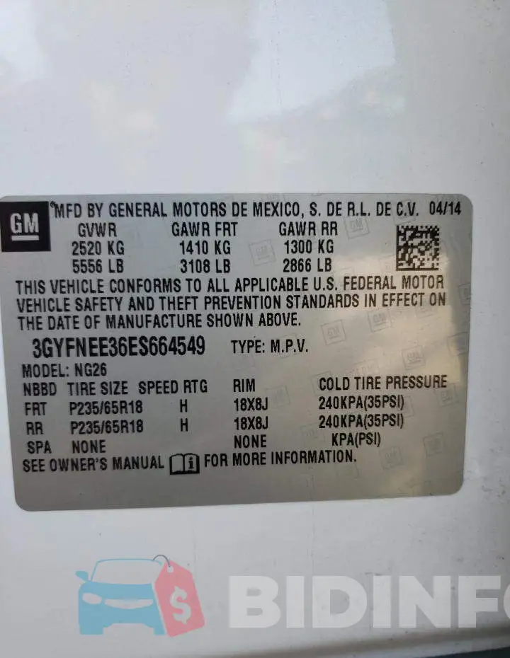 3GYFNEE36ES664549 Photo# 13