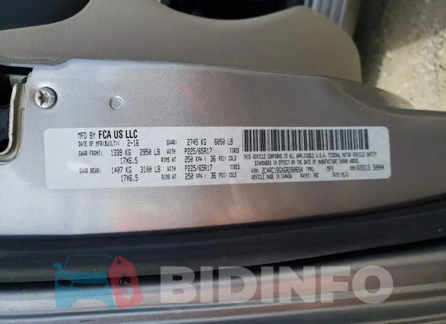 2C4RC1BGXGR280654 Photo# 13