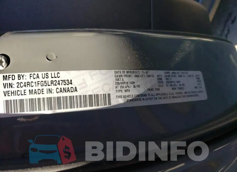 2C4RC1FG5LR247534 Photo# 13