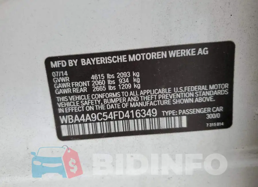 WBA4A9C54FD416349 Photo# 12