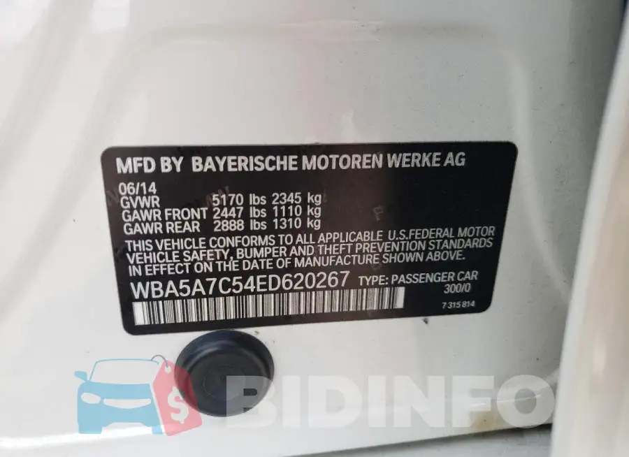 WBA5A7C54ED620267 Photo# 12