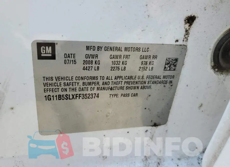 1G11B5SLXFF352374 Photo# 13