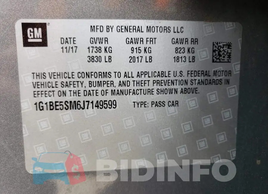 1G1BE5SM6J7149599 Photo# 12