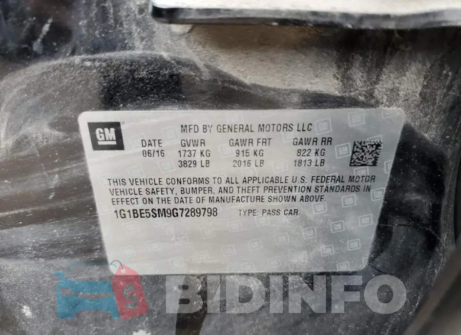 1G1BE5SM9G7289798 Photo# 12
