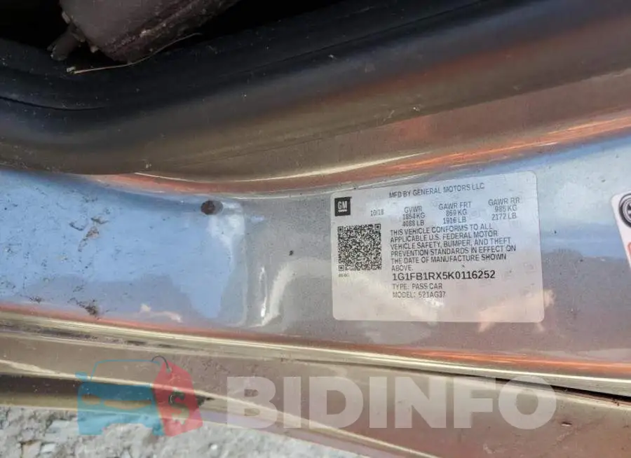 1G1FB1RX5K0116252 Photo# 12