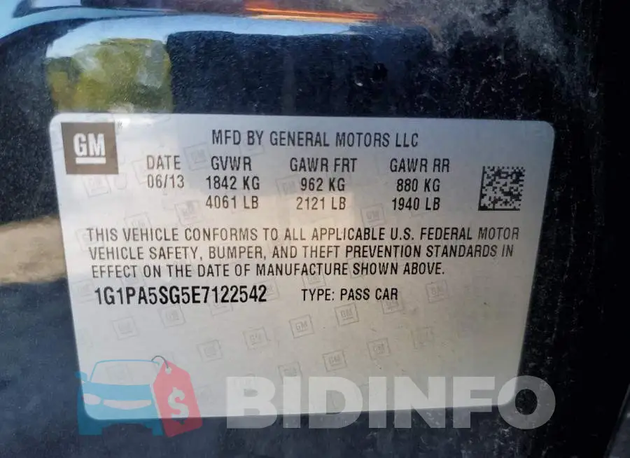 1G1PA5SG5E7122542 Photo# 12