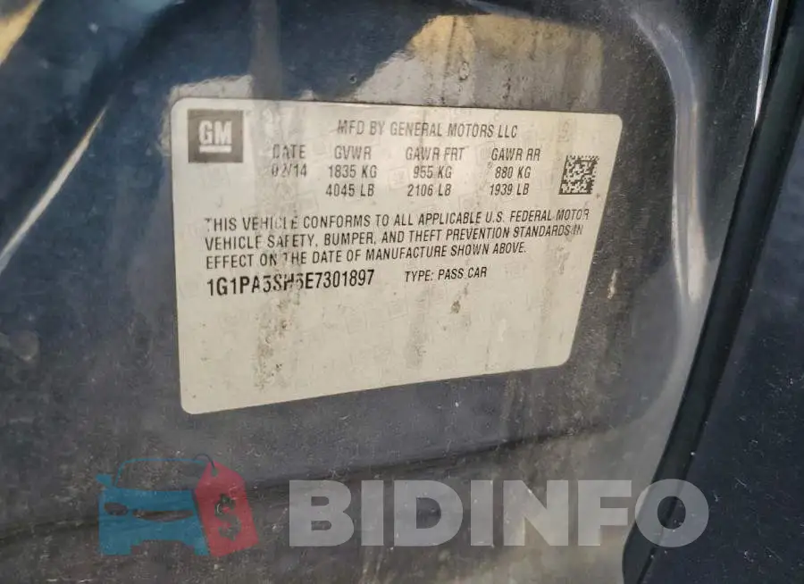 1G1PA5SH5E7301897 Photo# 12