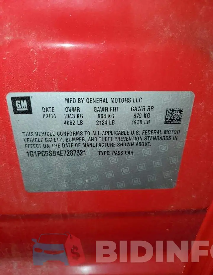 1G1PC5SB4E7287321 Photo# 12