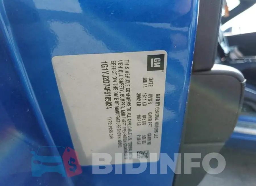 1G1YJ2D74F5105034 Photo# 12