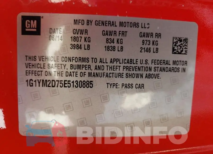 1G1YM2D75E5130885 Photo# 13