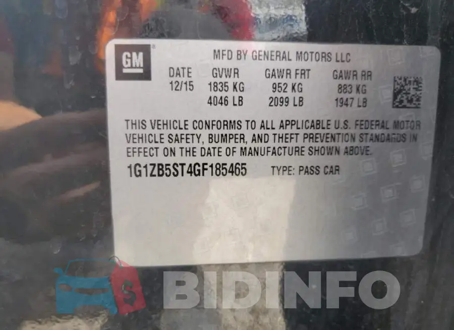 1G1ZB5ST4GF185465 Photo# 12
