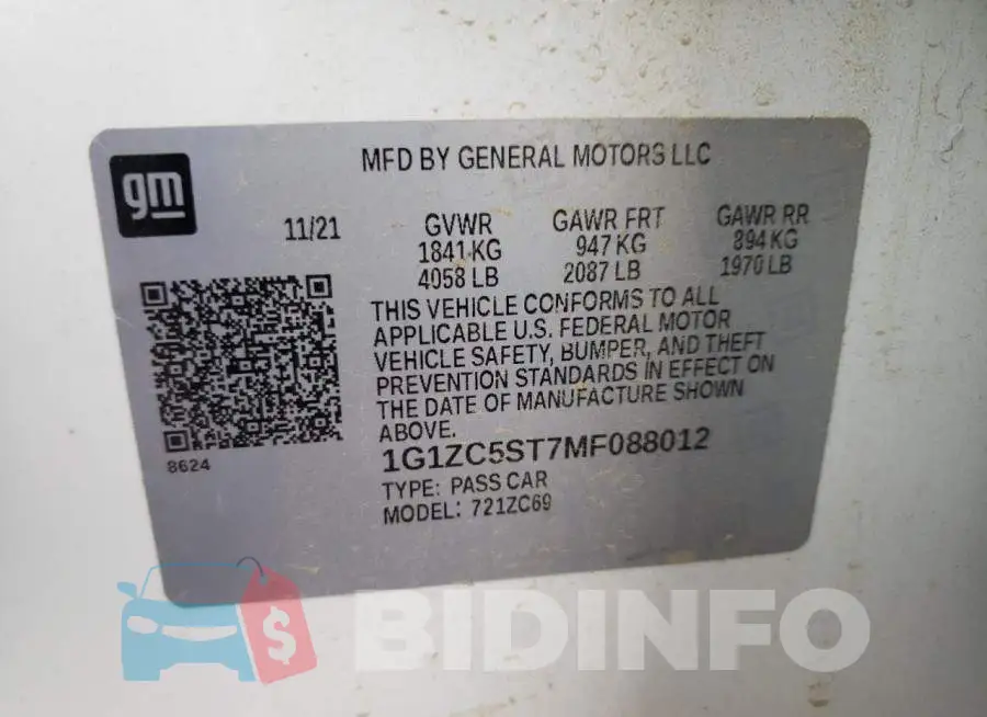 1G1ZC5ST7MF088012 Photo# 12