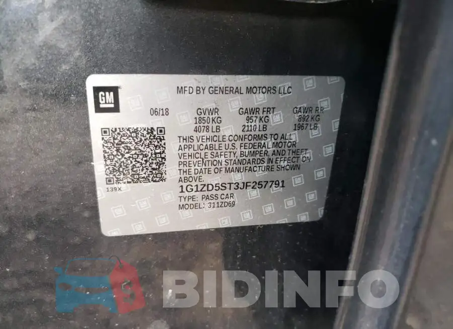 1G1ZD5ST3JF257791 Photo# 12