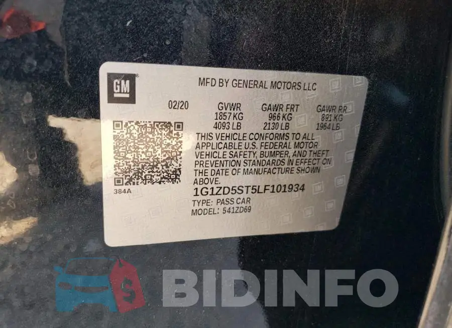 1G1ZD5ST5LF101934 Photo# 12