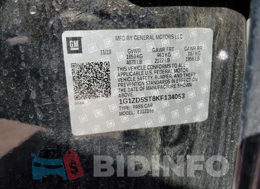 1G1ZD5ST8KF134053 Photo# 12
