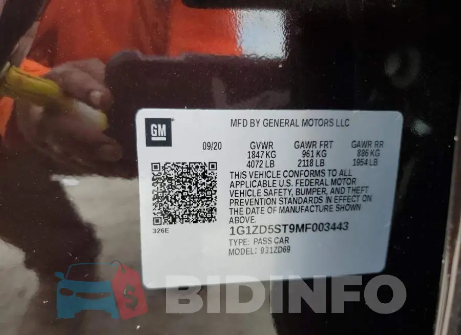 1G1ZD5ST9MF003443 Photo# 13