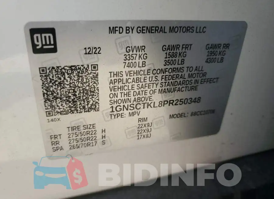 1GNSCTKL8PR250348 Photo# 14