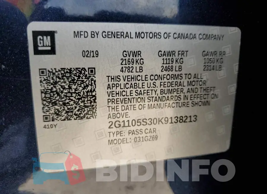 2G1105S30K9138213 Photo# 12