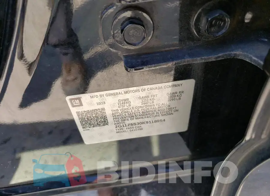 2G11Z5S30K9118954 Photo# 12