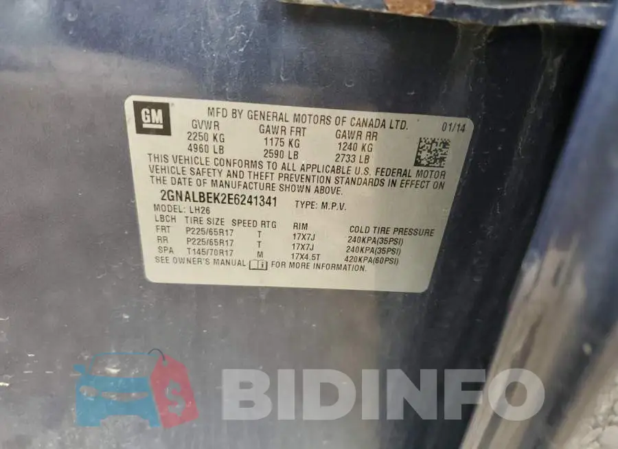 2GNALBEK2E6241341 Photo# 13