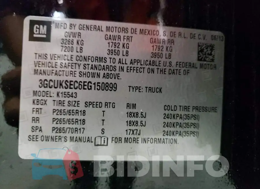 3GCUKSEC6EG150899 Photo# 12