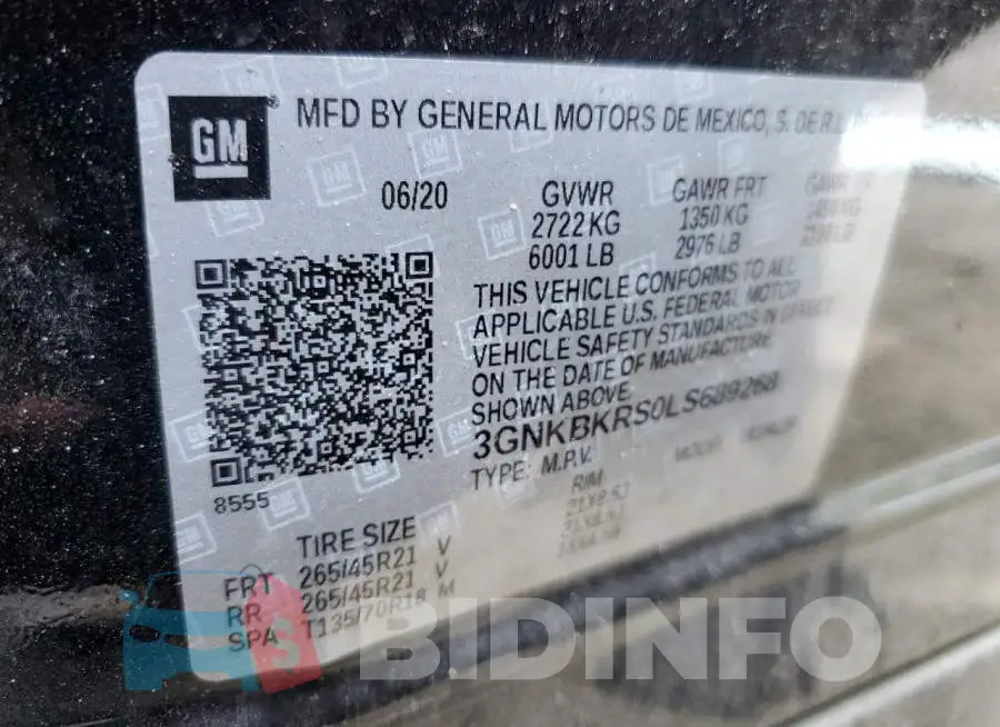 3GNKBKRS0LS689268 Photo# 13