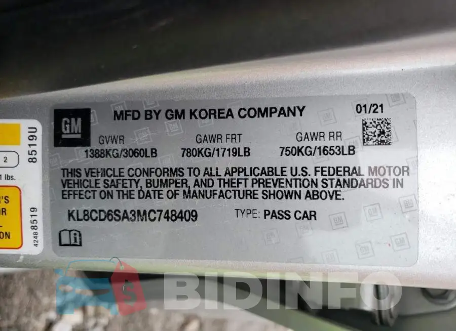 KL8CD6SA3MC748409 Photo# 12