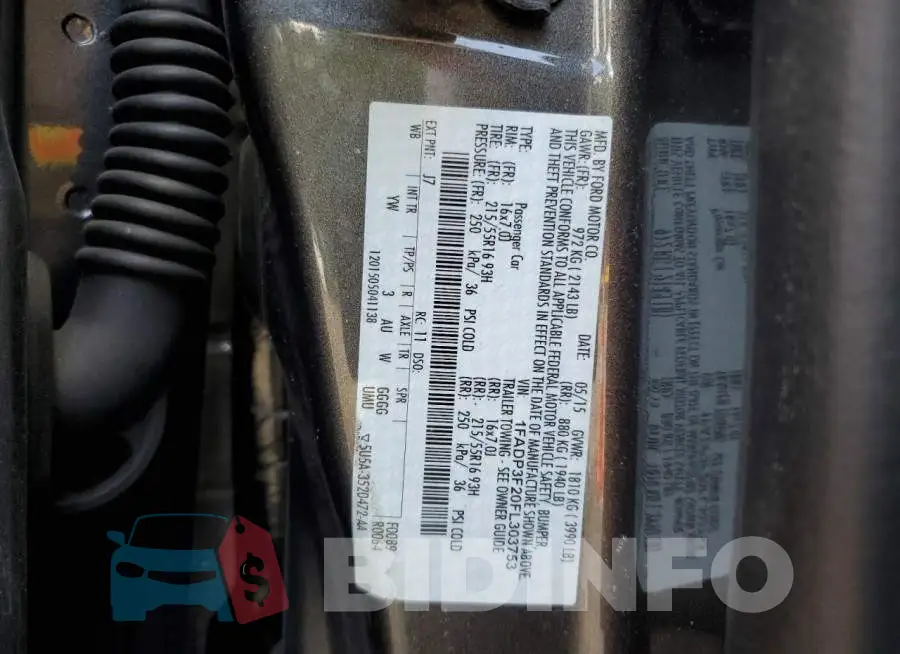 1FADP3F20FL303753 Photo# 13