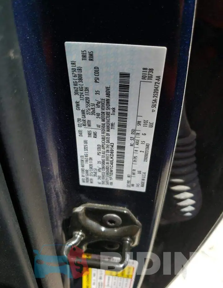 1FTEW1C40LKD89143 Photo# 12