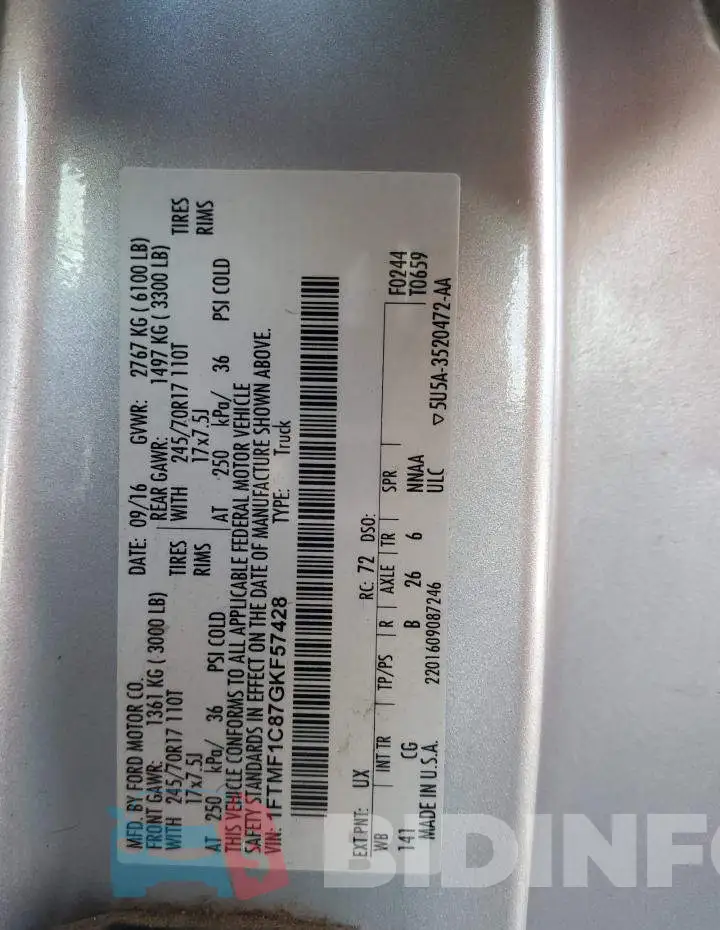 1FTMF1C87GKF57428 Photo# 10