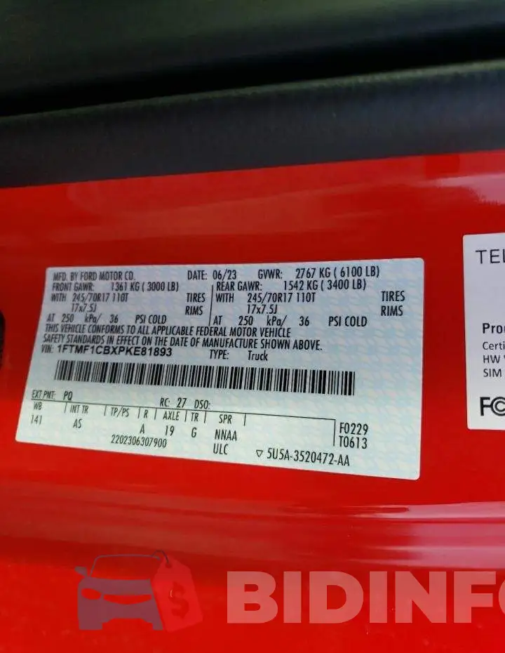 1FTMF1CBXPKE81893 Photo# 12