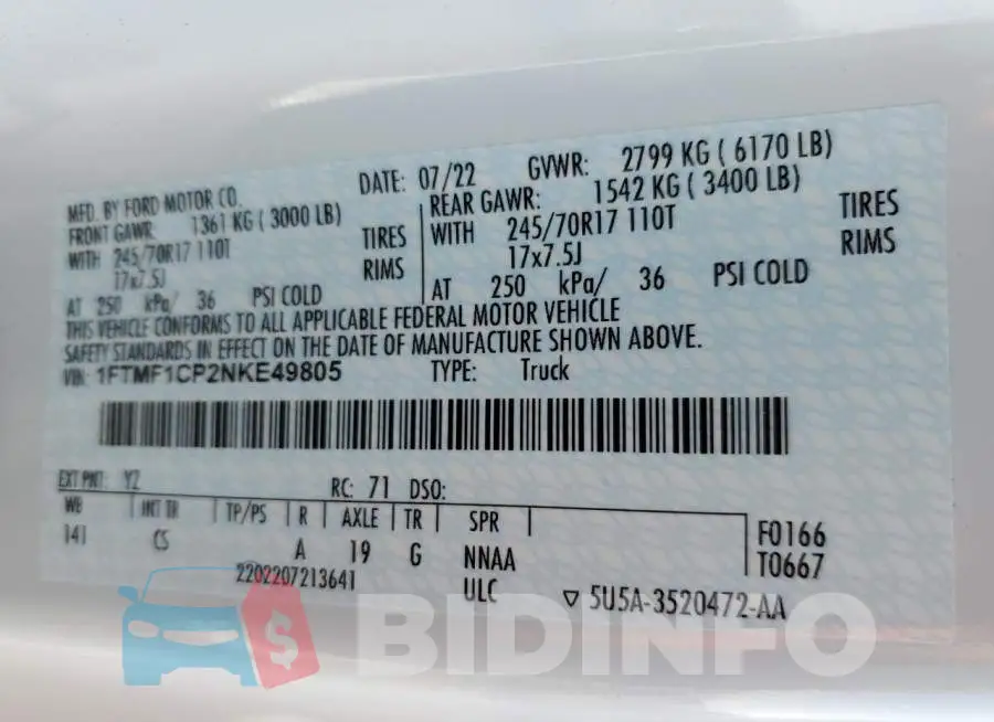 1FTMF1CP2NKE49805 Photo# 12