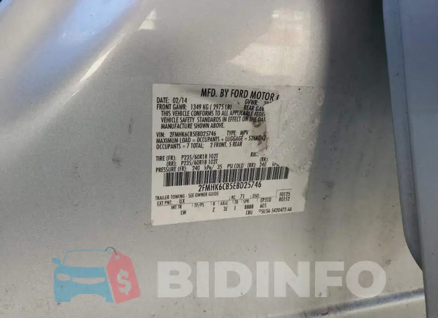 2FMHK6C85EBD25746 Photo# 12