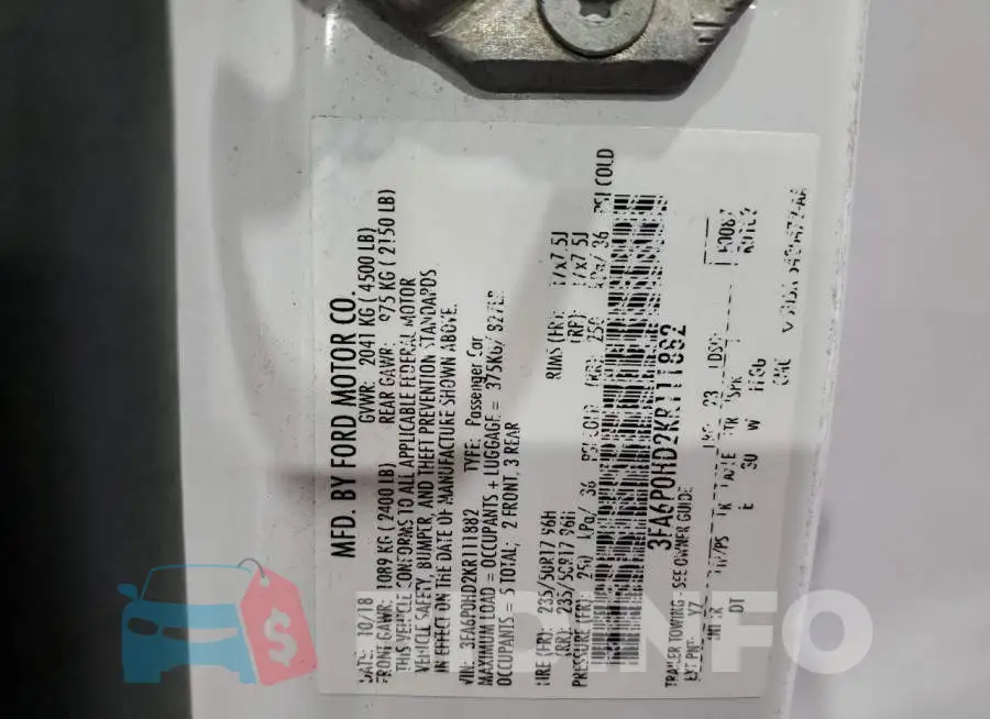 3FA6P0HD2KR111882 Photo# 12
