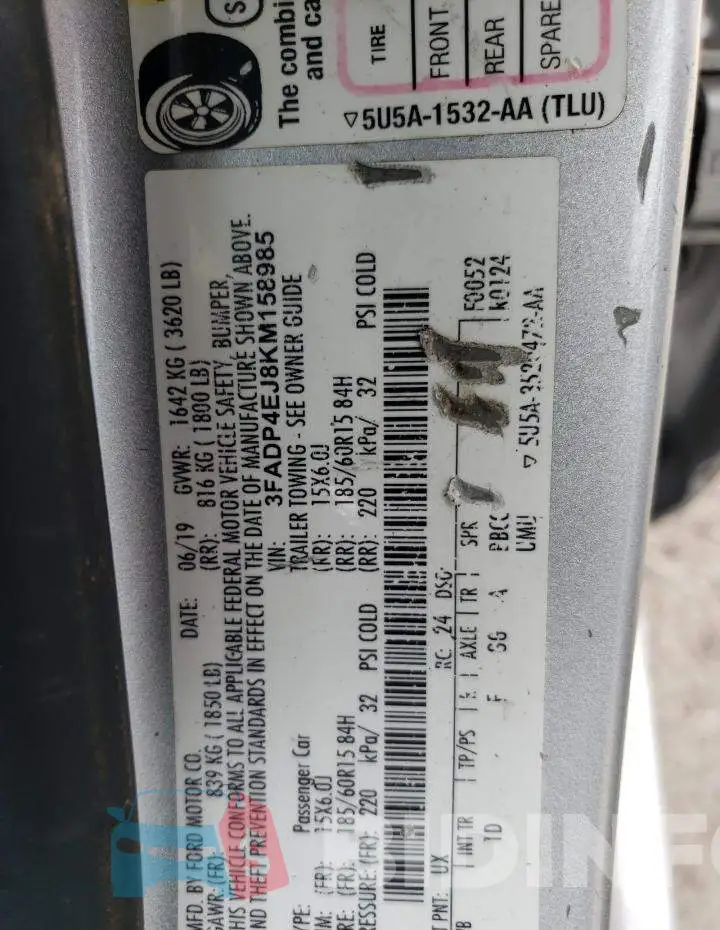 3FADP4EJ8KM158985 Photo# 12