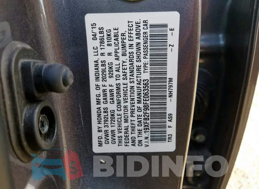 19XFB2F98FE063563 Photo# 10