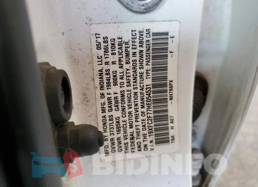19XFC2F77HE054531 Photo# 13