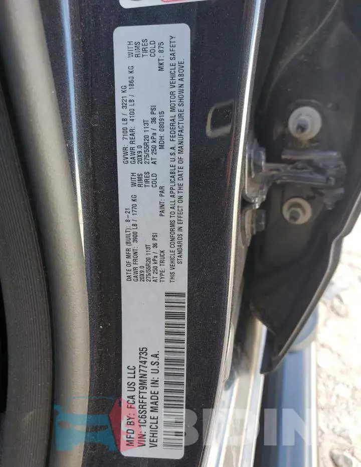 1C6SRFFT9MN774735 Photo# 12