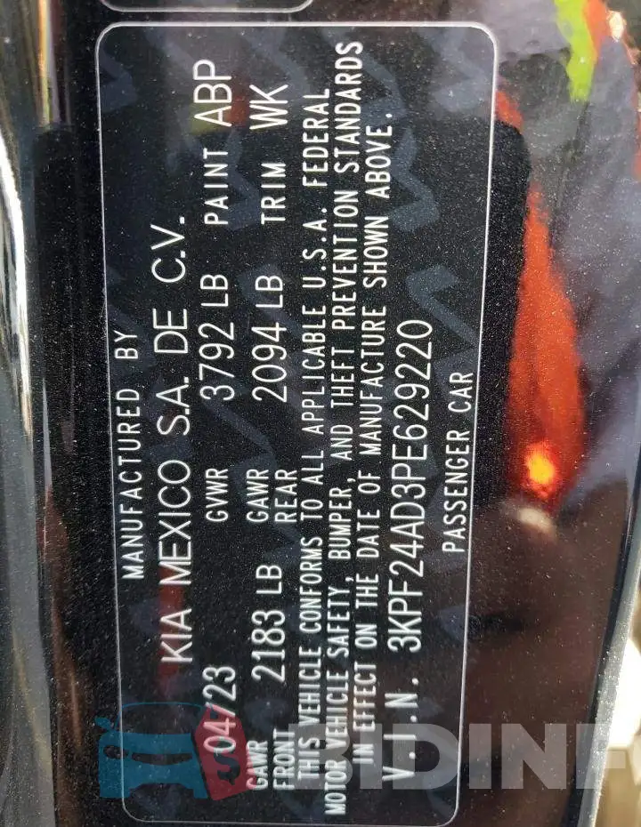 3KPF24AD3PE629220 Photo# 12