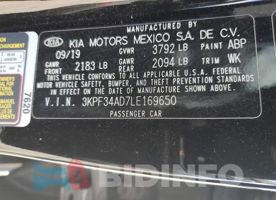 3KPF34AD7LE169650 Photo# 12