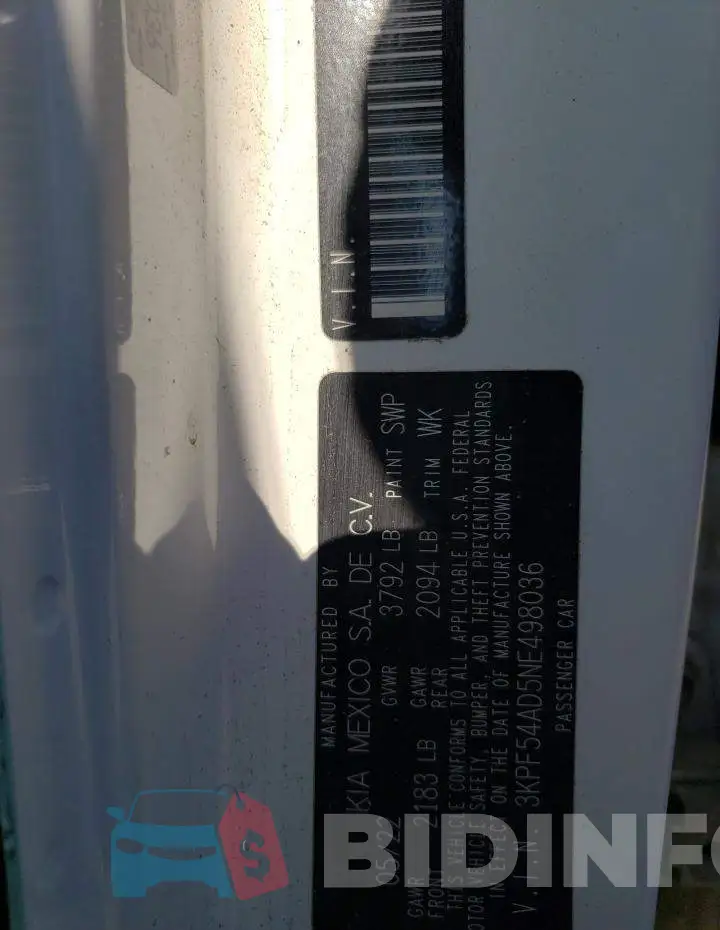 3KPF54AD5NE498036 Photo# 13
