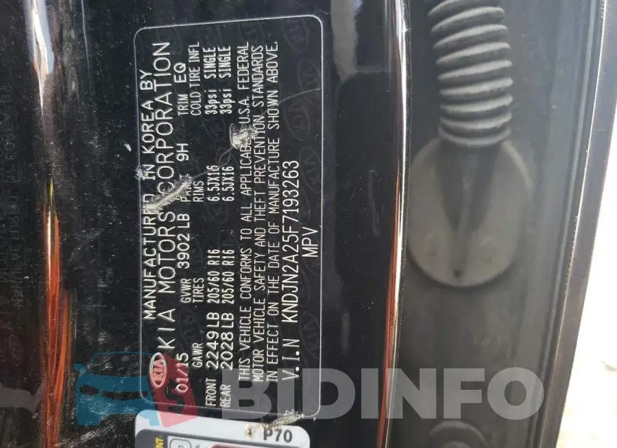 KNDJN2A25F7193263 Photo# 12