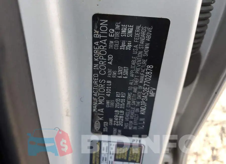 KNDJP3A52E7702878 Photo# 12