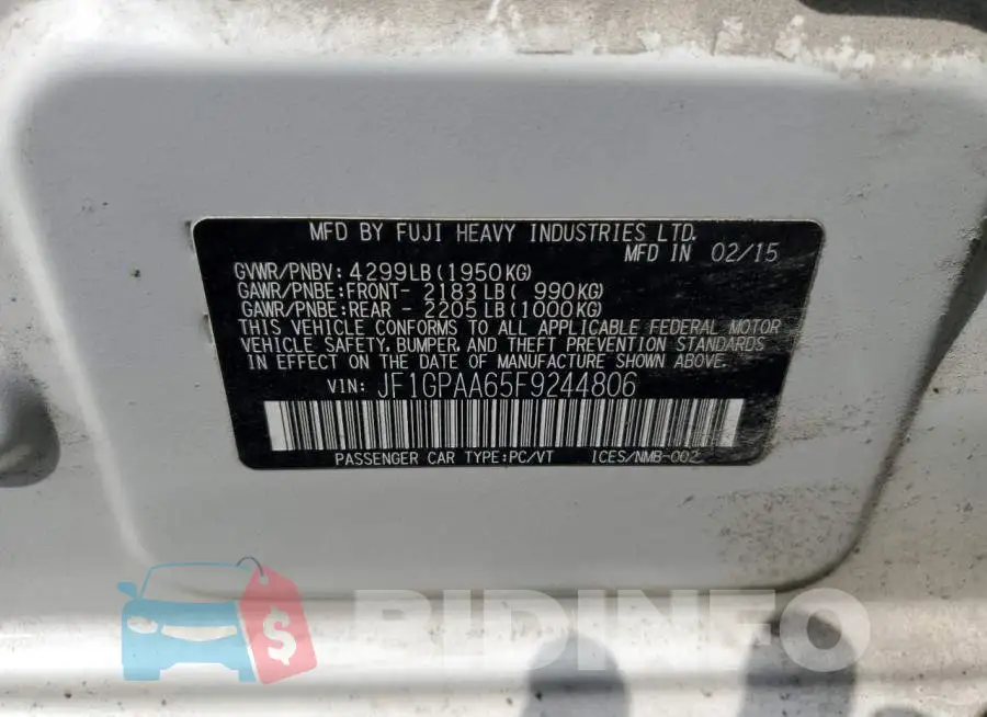 JF1GPAA65F9244806 Photo# 12