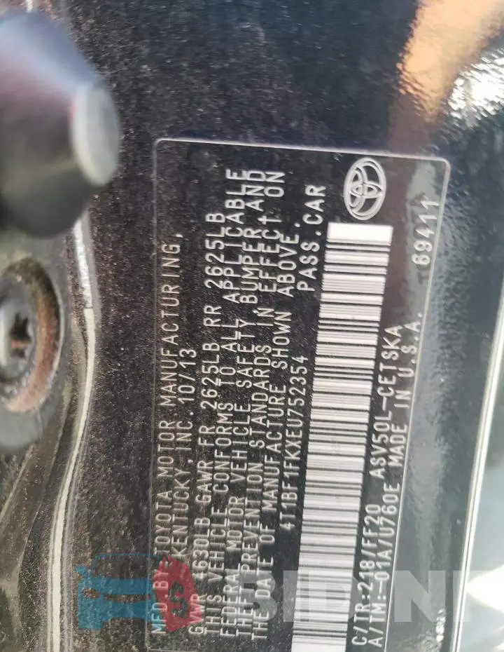 4T1BF1FKXEU752354 Photo# 13