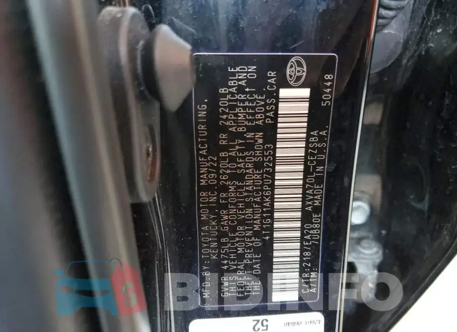 4T1G11AK6PU732553 Photo# 12