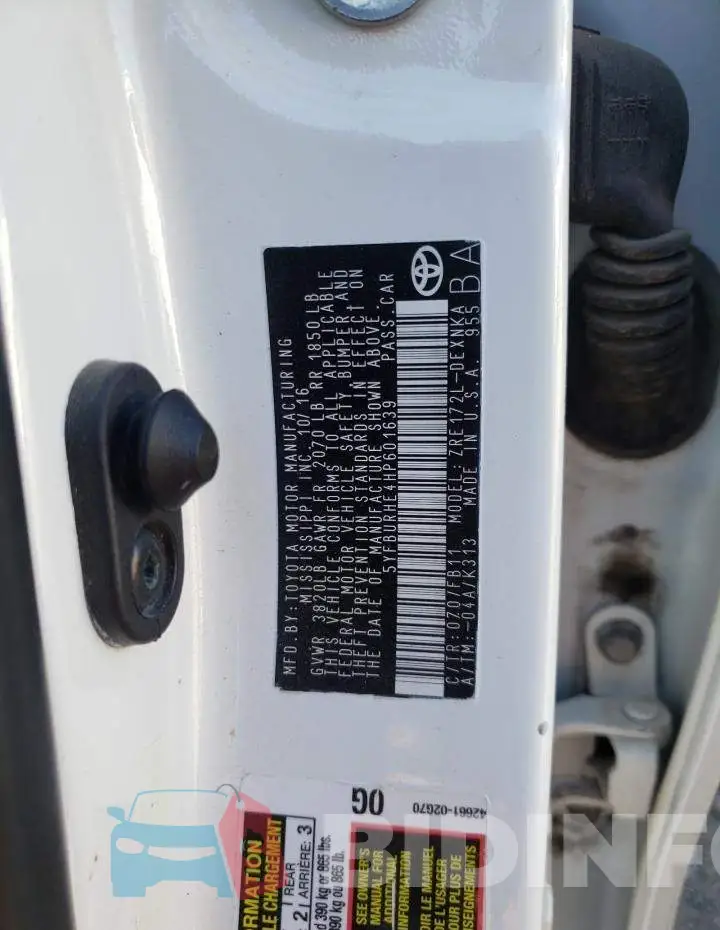 5YFBURHE4HP601639 Photo# 12