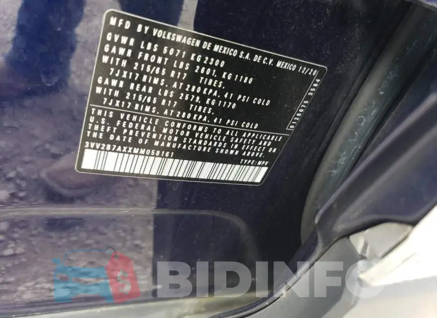 3VV2B7AXXMM058161 Photo# 12